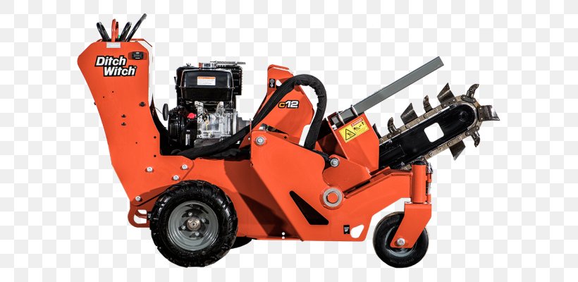 Trencher Ditch Witch Chain Heavy Machinery, PNG, 630x400px, Trencher, Chain, Charles Machine Works Inc, Compactor, Company Download Free
