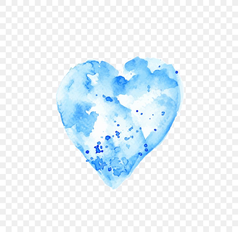 Decorative Vector Watercolor Rendering, PNG, 800x800px, Valentine S Day, Aqua, Blue, Drawing, Gift Download Free