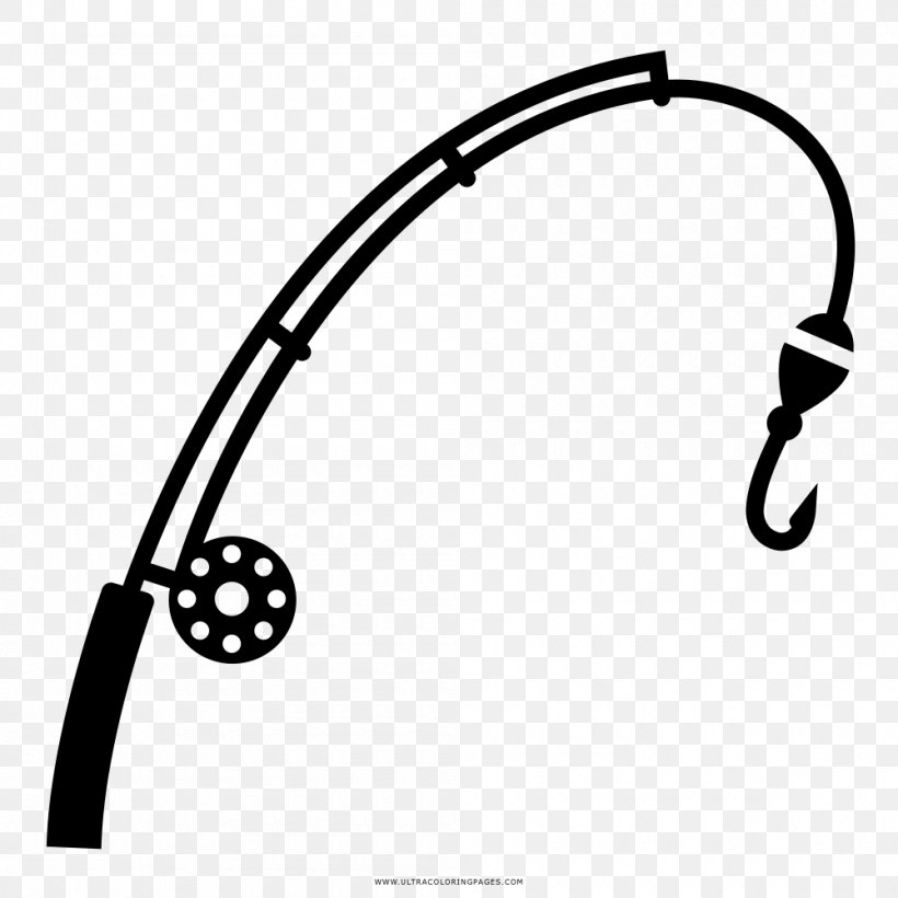 Fishing Rods Drawing Coloring Book Fish Hook, PNG, 1000x1000px, Fishing Rods, Anchoa, Audio, Audio Equipment, Ausmalbild Download Free