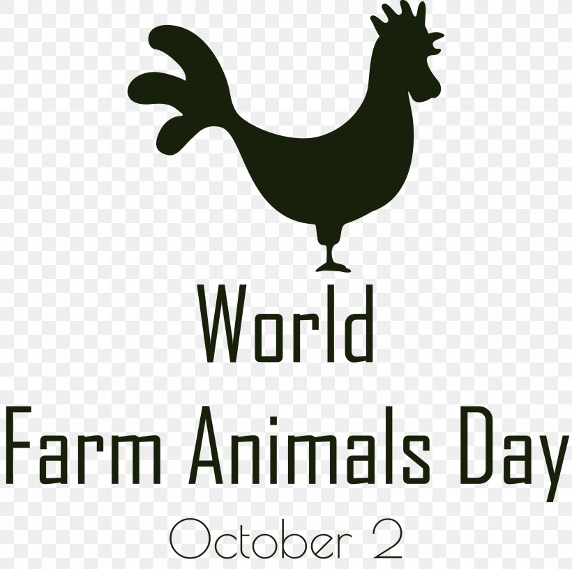 World Farm Animals Day, PNG, 3000x2989px, Landfowl, Beak, Birds, Black And White, Chicken Download Free
