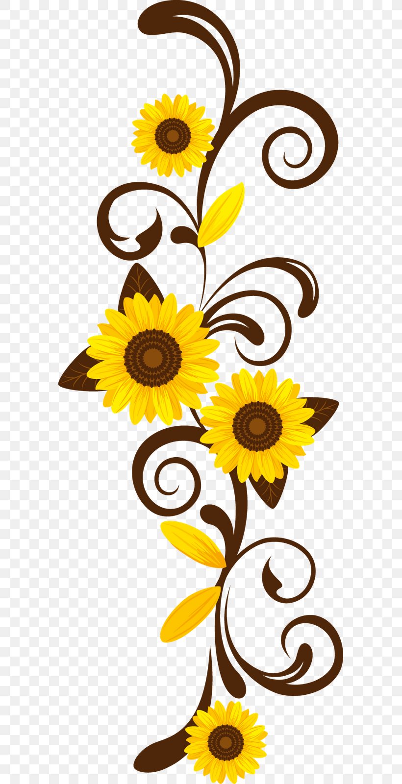 Cut Flowers Floral Design Clip Art, PNG, 581x1600px, Cut Flowers, Artwork, Black And White, Daisy Family, Flora Download Free