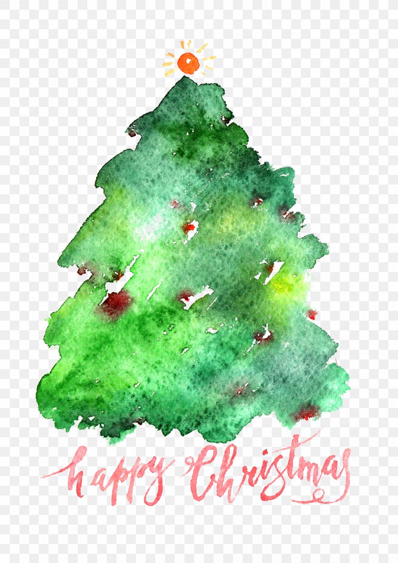 Santa Claus Christmas Tree Watercolor Painting, PNG, 2480x3508px, Santa Claus, Christmas, Christmas Card, Christmas Decoration, Christmas Eve Download Free