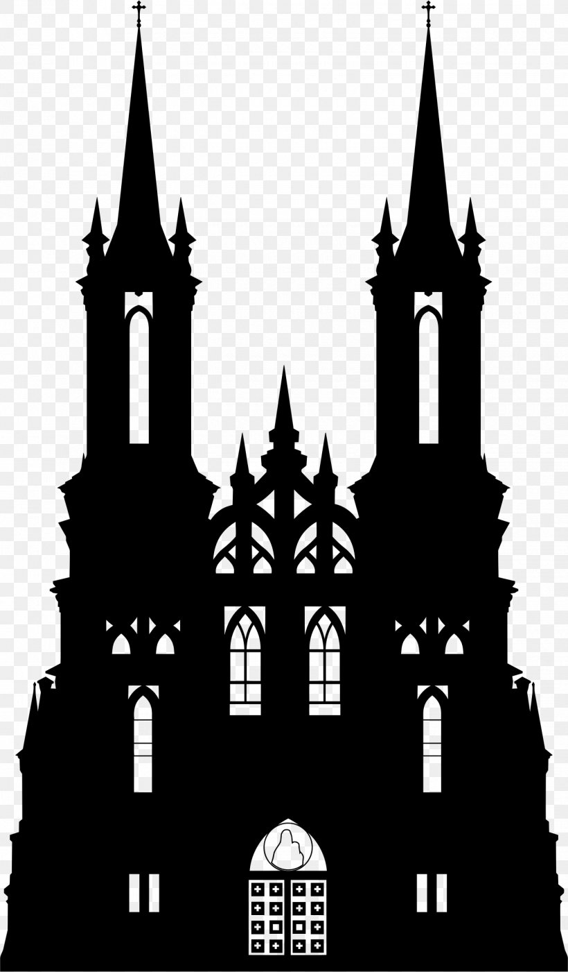 Silhouette Clip Art, PNG, 1340x2290px, T Shirt, Abbey, Arch, Architecture, Black And White Download Free