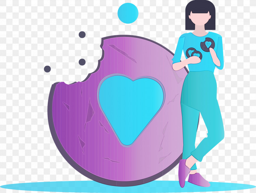 Cartoon Love Animation Heart, PNG, 3000x2267px, Cookie, Animation, Cartoon, Girl, Heart Download Free