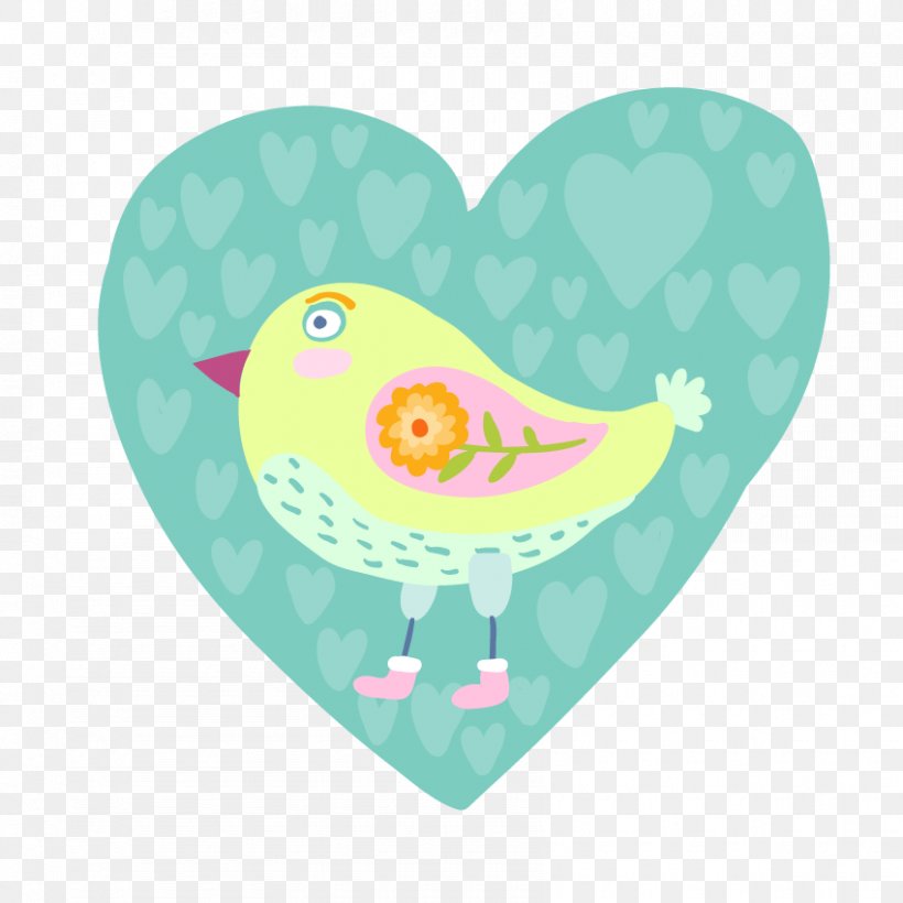 Bird Clip Art, PNG, 850x850px, Bird, Clip Art, Green, Heart, Illustration Download Free
