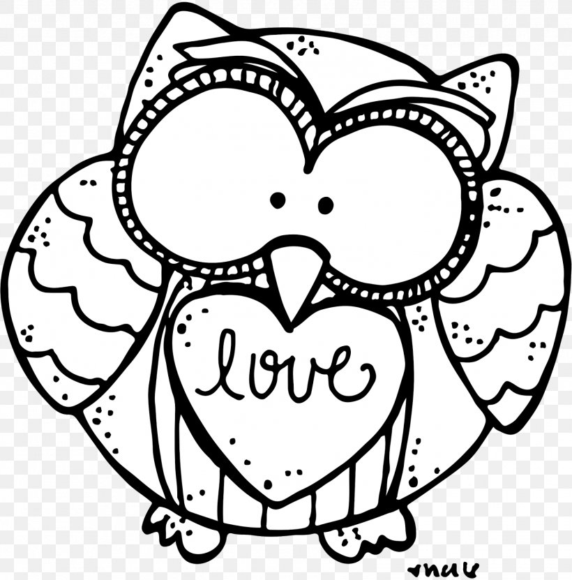 Owl Black And White Clip Art, PNG, 1578x1600px, Watercolor, Cartoon, Flower, Frame, Heart Download Free