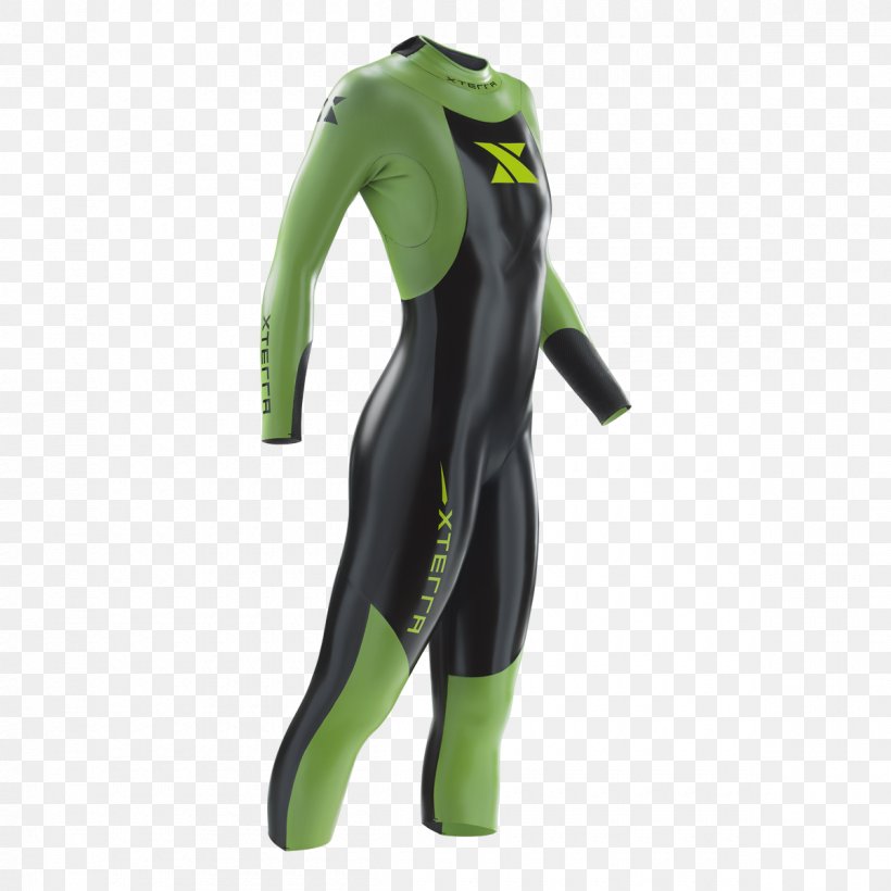 Wetsuit XTERRA Triathlon Nissan Xterra Dry Suit, PNG, 1200x1200px, Wetsuit, Clothing, Dry Suit, Duathlon, Green Download Free