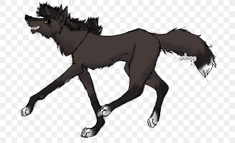 Canidae Mustang Dog Werewolf Mammal, PNG, 700x500px, Canidae, Black And White, Carnivoran, Cartoon, Dog Download Free
