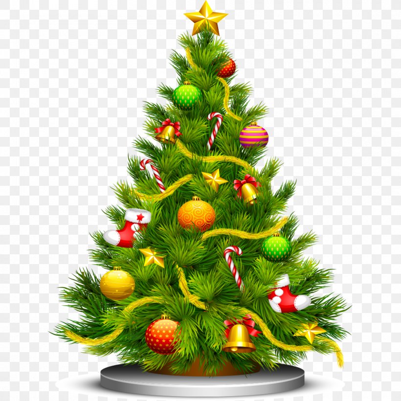 Christmas Tree Christmas Decoration Clip Art, PNG, 1000x1000px, Christmas Tree, Christmas, Christmas And Holiday Season, Christmas Decoration, Christmas Ornament Download Free