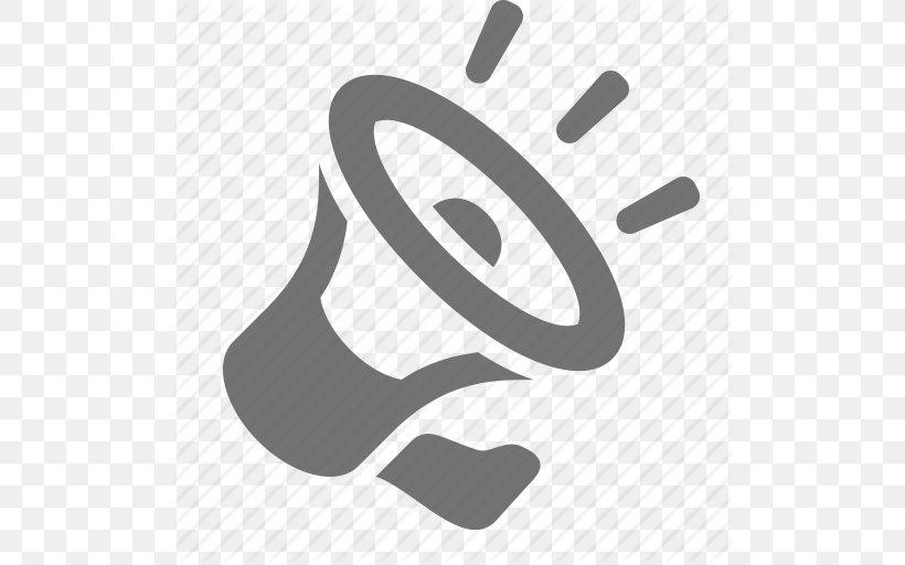 Megaphone Royalty-free Illustration, PNG, 512x512px, Megaphone, Black And White, Brand, Horn, Logo Download Free