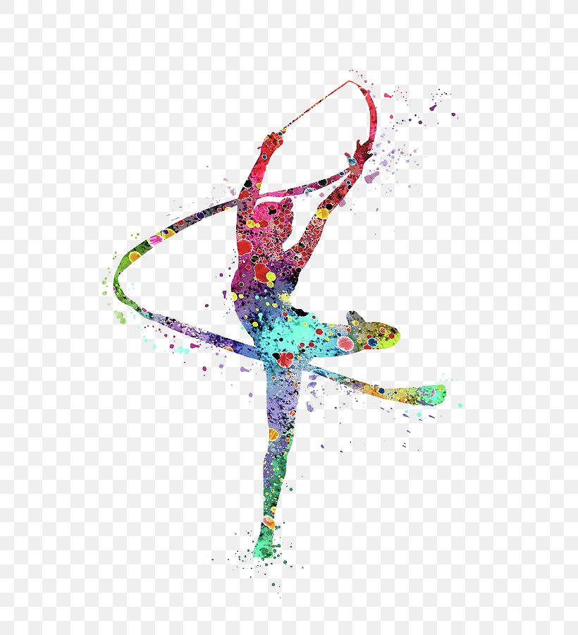 Watercolor Ribbon, PNG, 636x900px, Gymnastics, Artist, Balance, Ballet Dancer, Bodysuits Unitards Download Free