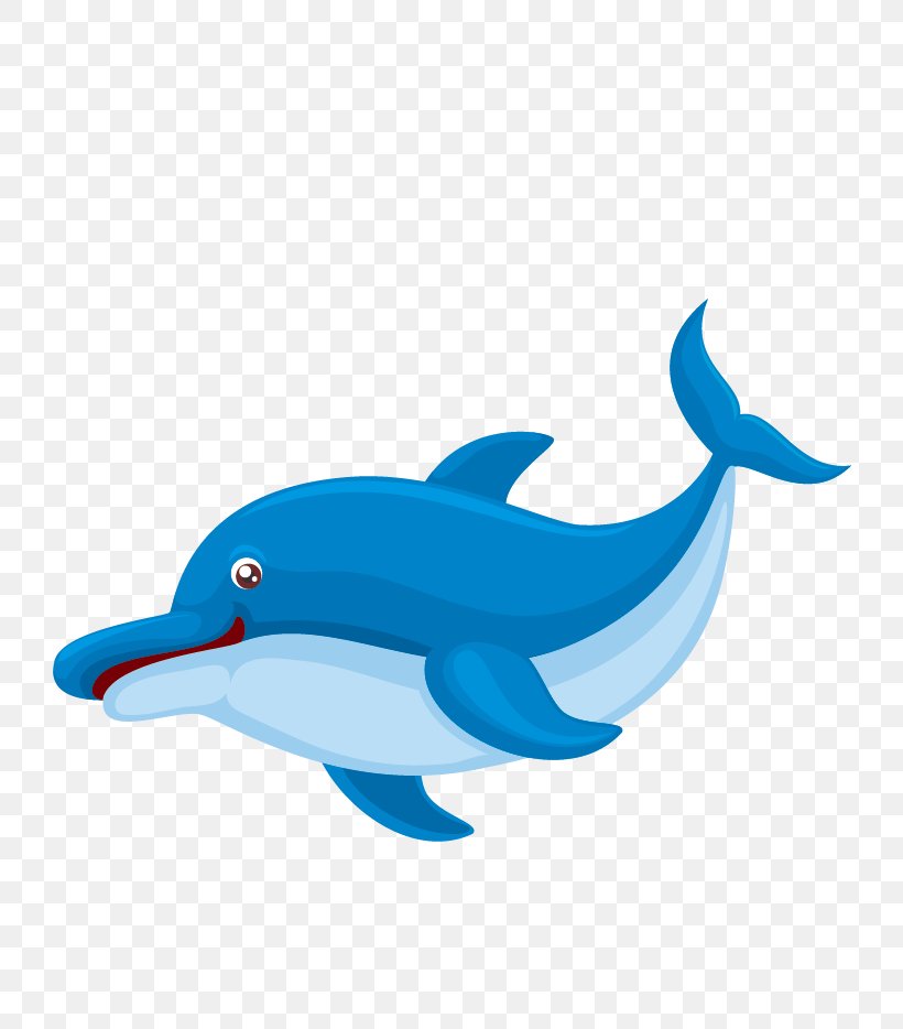 Cartoon Fish Clip Art, PNG, 772x934px, Cartoon, Aquatic Animal, Beak, Cobalt Blue, Common Bottlenose Dolphin Download Free