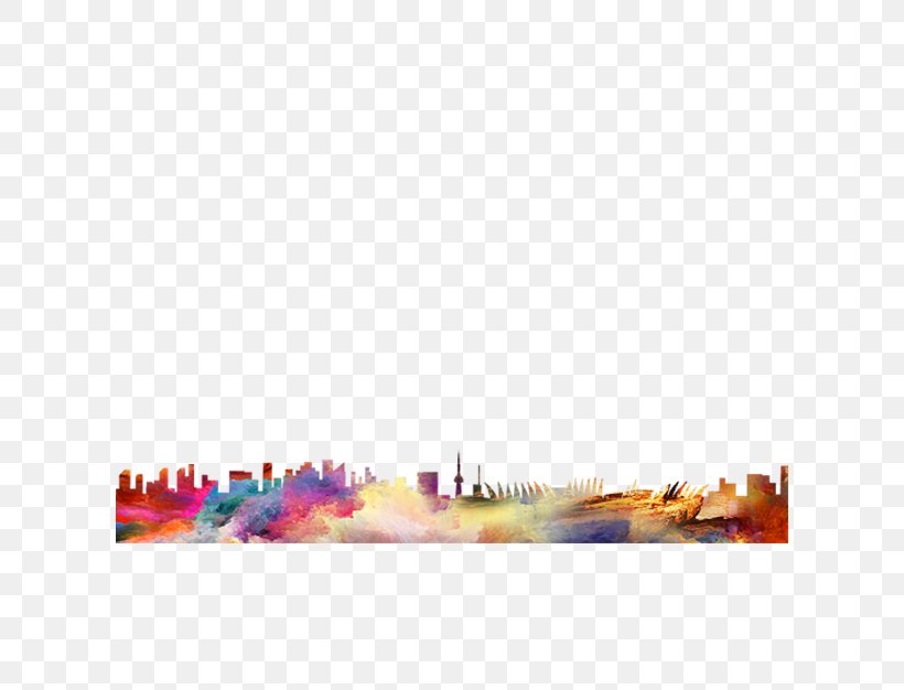 Color Silhouettes Creative City, PNG, 610x626px, Computer Graphics, Color, Ink, Rectangle, Sky Download Free
