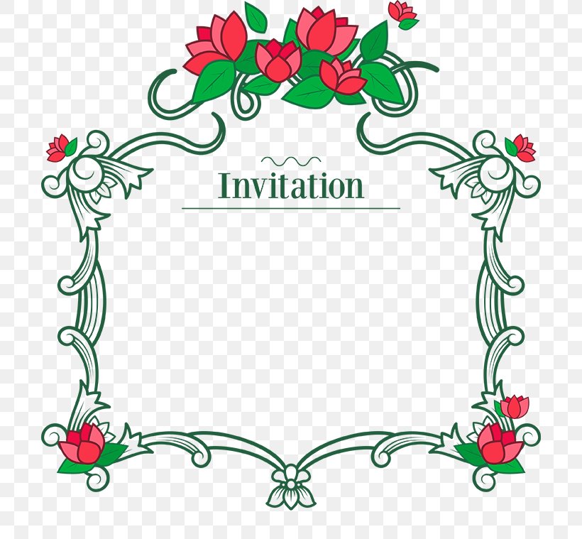 Flower Euclidean Vector, PNG, 704x759px, Wedding Invitation, Area, Border, Chart, Clip Art Download Free