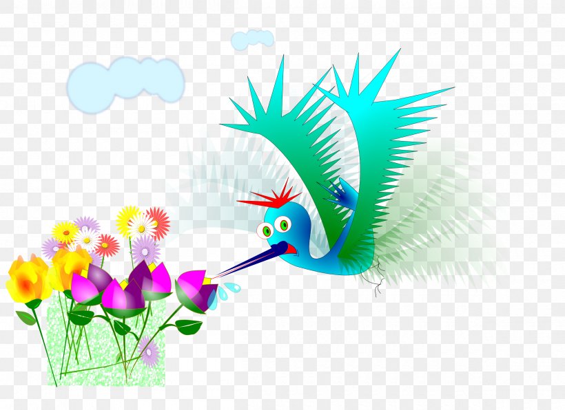 Hummingbird Clip Art, PNG, 2400x1745px, Hummingbird, Animation, Beak, Bird, Flower Download Free