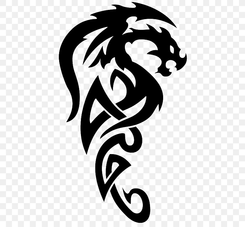 Tattoo Clip Art Dragon Image, PNG, 450x760px, Tattoo, Art, Artwork, Black And White, Chinese Dragon Download Free