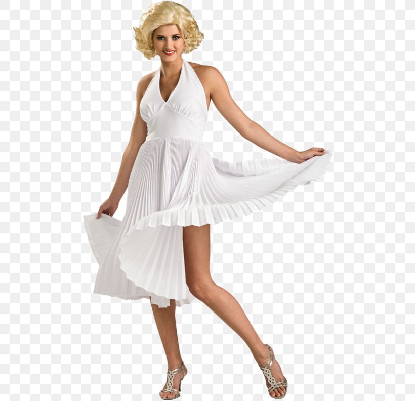White Dress Of Marilyn Monroe Costume Party, PNG, 500x793px, Watercolor, Cartoon, Flower, Frame, Heart Download Free