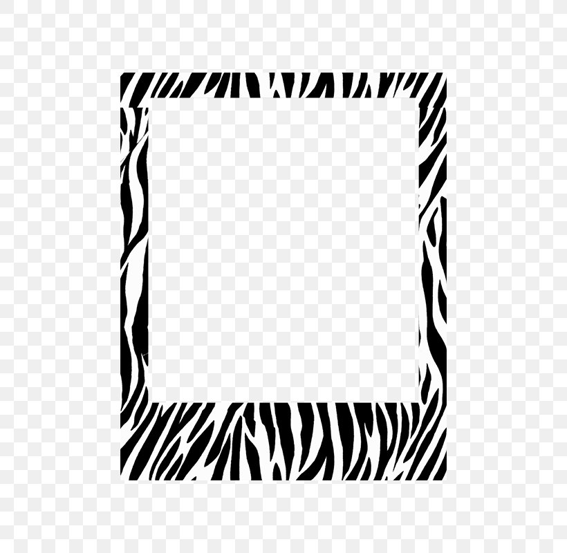 Zebra Pattern Picture Frames Animal Print Font, PNG, 800x800px, Zebra, Animal Print, Area, Black, Black And White Download Free