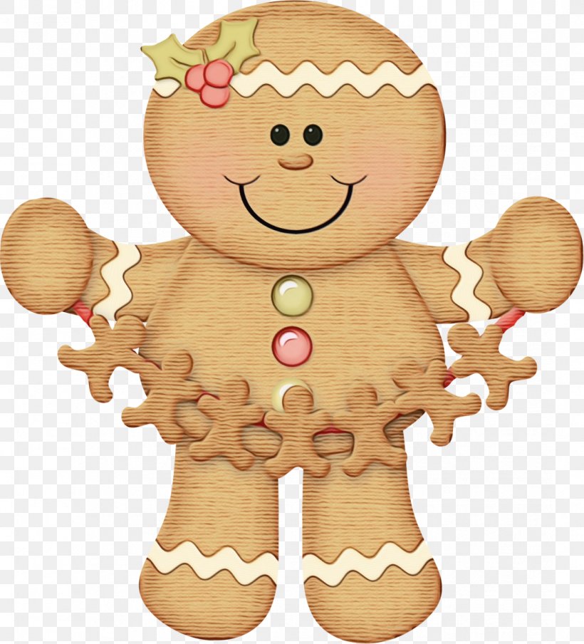 Clip Art Gingerbread Fictional Character Toy, PNG, 1083x1195px, Watercolor, Fictional Character, Gingerbread, Paint, Toy Download Free