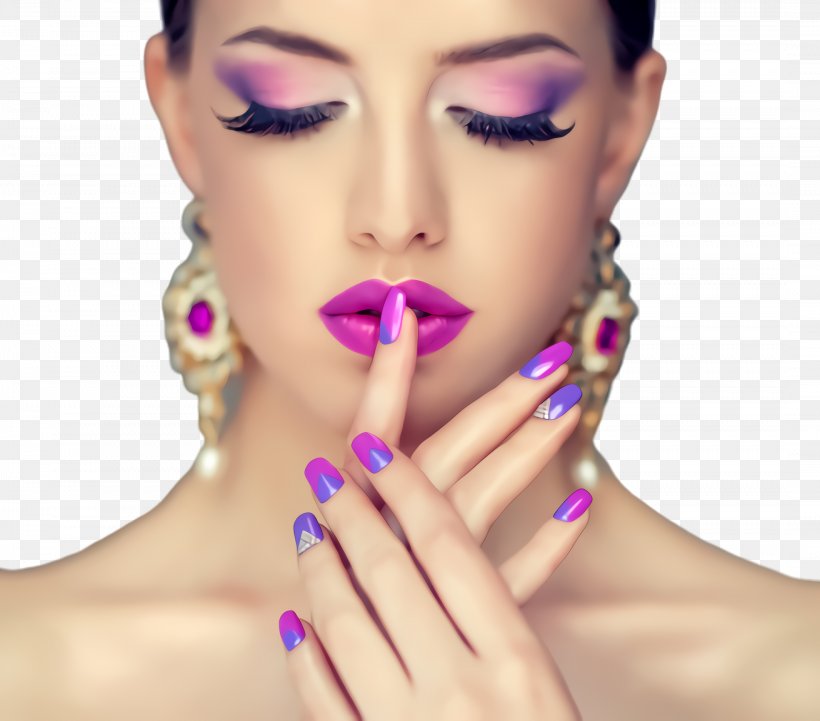 Face Nail Lip Skin Purple, PNG, 2132x1876px, Face, Beauty, Cheek, Eyebrow, Eyelash Download Free