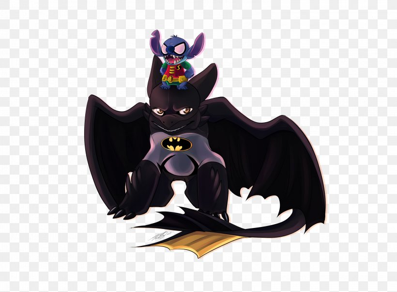 Stitch Batman Toothless Drawing How To Train Your Dragon, PNG, 2994x2200px, Stitch, Action Figure, Art, Bat, Batman Download Free