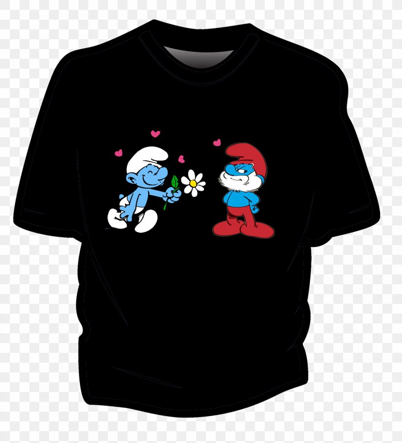 T-shirt The Smurfs Sleeve Bluza Facebook, PNG, 1352x1492px, Tshirt, Black, Black M, Bluza, Brand Download Free