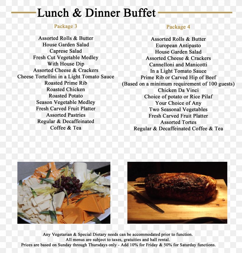 Buffet LIUNA Station Dinner Lunch Recipe, PNG, 2550x2668px, Buffet, Brochure, Dinner, Liuna Station, Lunch Download Free