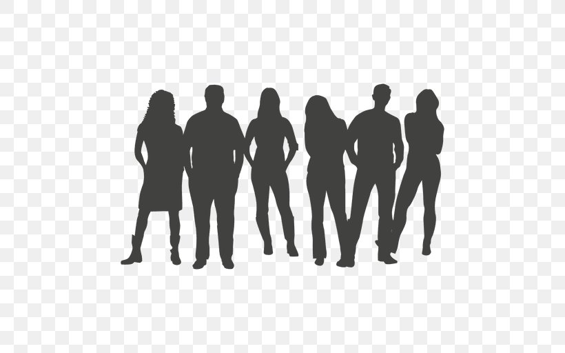 Silhouette Team Social Group, PNG, 512x512px, Silhouette, Black, Black And White, Brand, Communication Download Free
