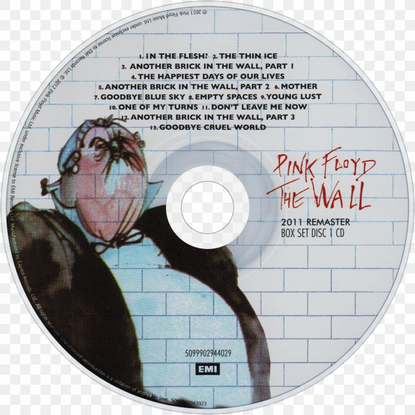 The Wall Pink Floyd STXE6FIN GR EUR DVD Compact Disc, PNG, 1000x1000px, Wall, Auction, Autograph, Catawiki, Centimeter Download Free