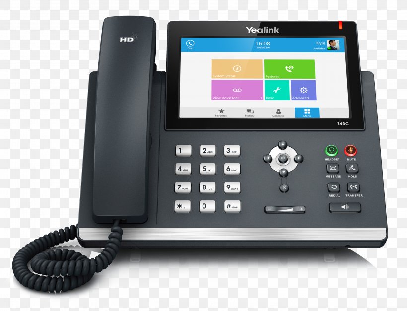 Yealink SIP-T48G VoIP Phone Session Initiation Protocol Voice Over IP Telephone, PNG, 2954x2261px, Yealink Sipt48g, Business Telephone System, Communication, Corded Phone, Electronics Download Free