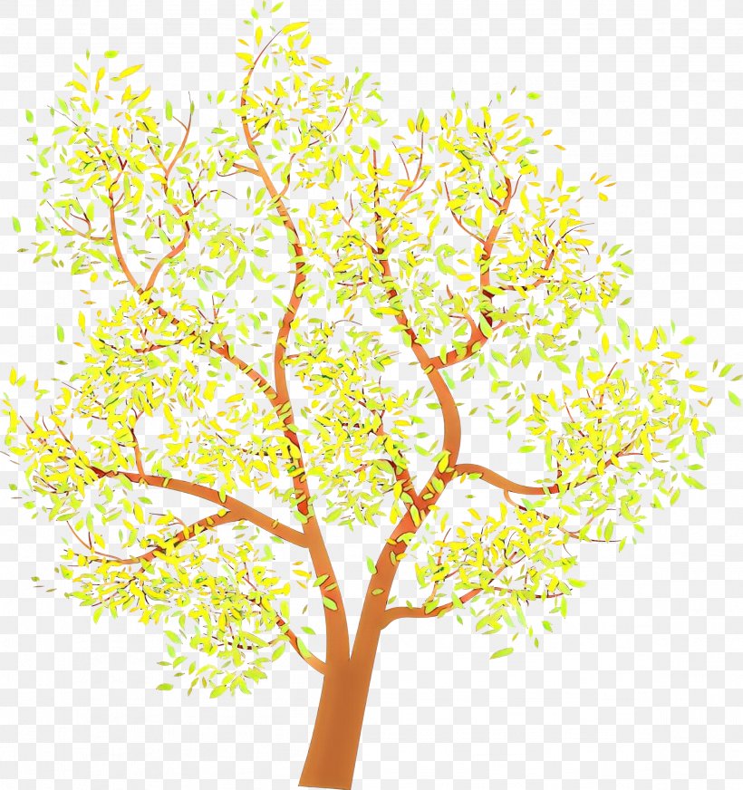 Yellow Tree Branch Plant Leaf, PNG, 2322x2470px, Cartoon, Branch, Flower, Leaf, Plant Download Free