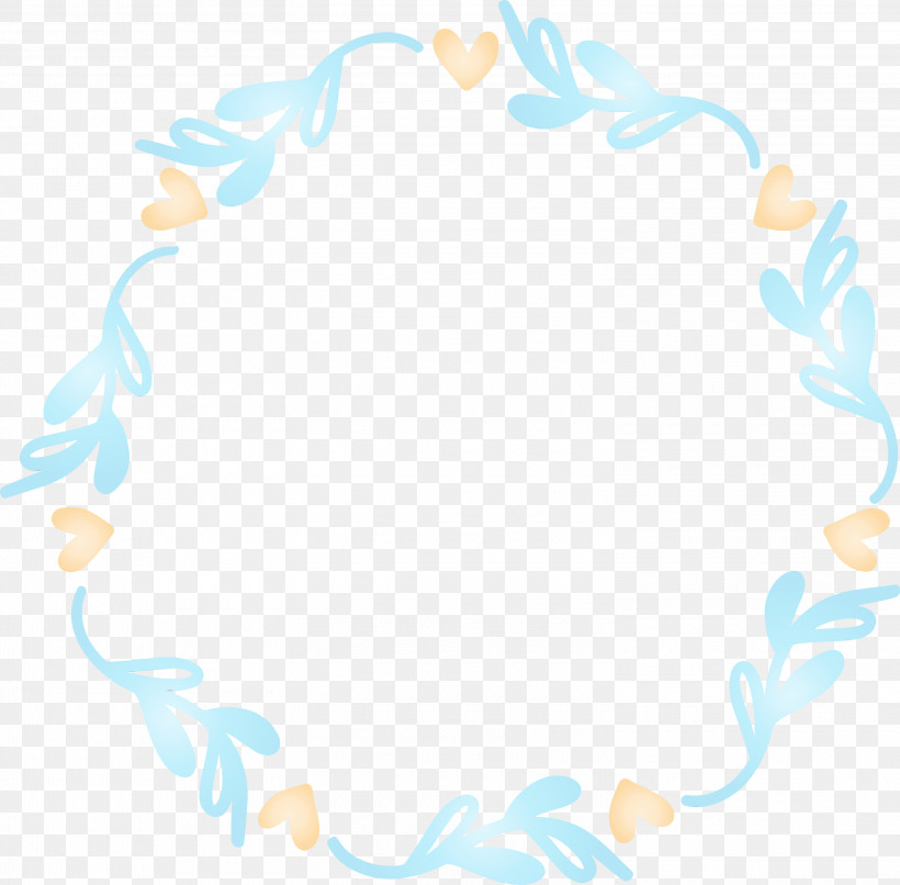 Aqua Turquoise, PNG, 3000x2950px, Flower Frame, Aqua, Floral Frame, Paint, Sping Frame Download Free