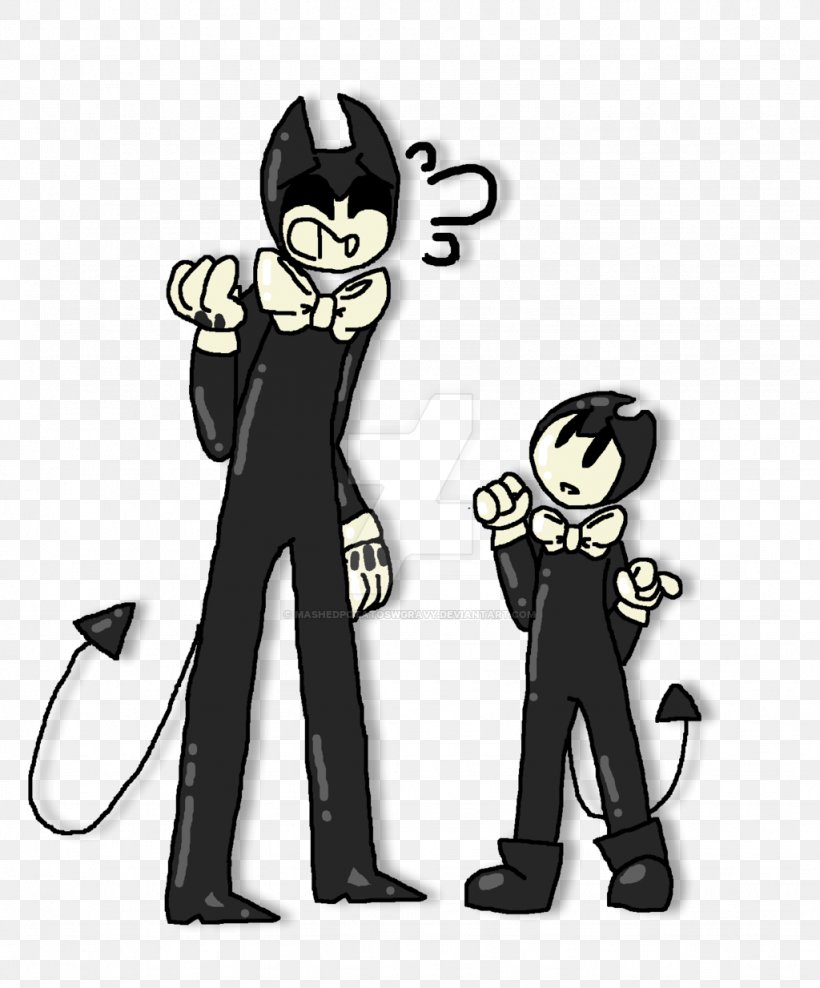 Bendy And The Ink Machine Drawing Cartoon Male Mammal, PNG, 1024x1234px, Bendy And The Ink Machine, Author, Black, Black And White, Black M Download Free