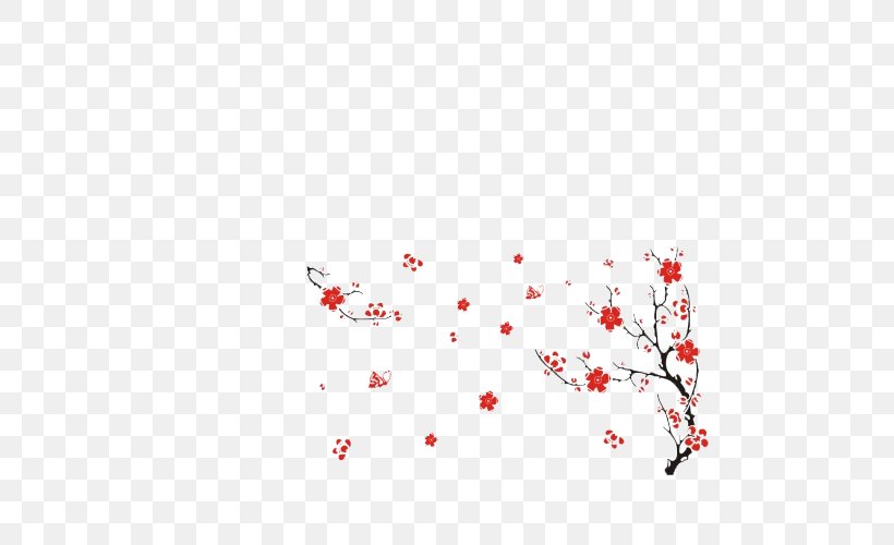 Plum Blossom, PNG, 500x500px, Plum Blossom, Area, Branch, Designer, Flower Download Free