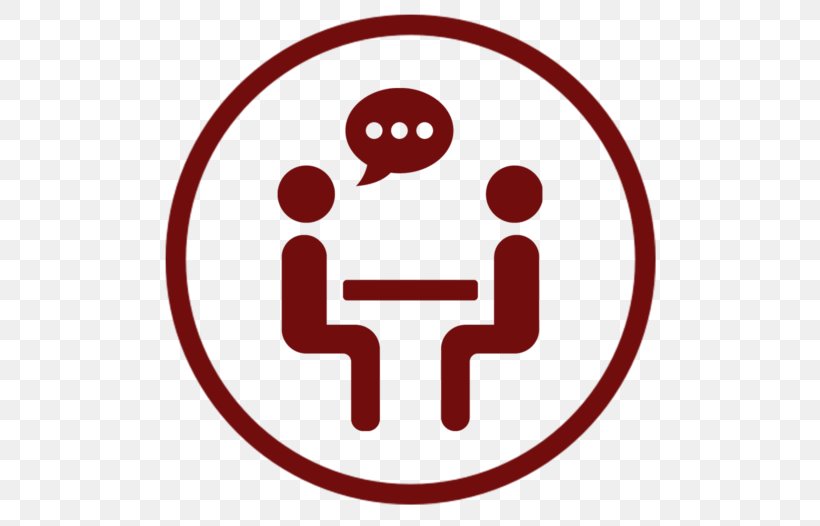Clip Art Logo Conversation, PNG, 526x526px, Logo, Conversation, Emoticon, Interview, Red Download Free