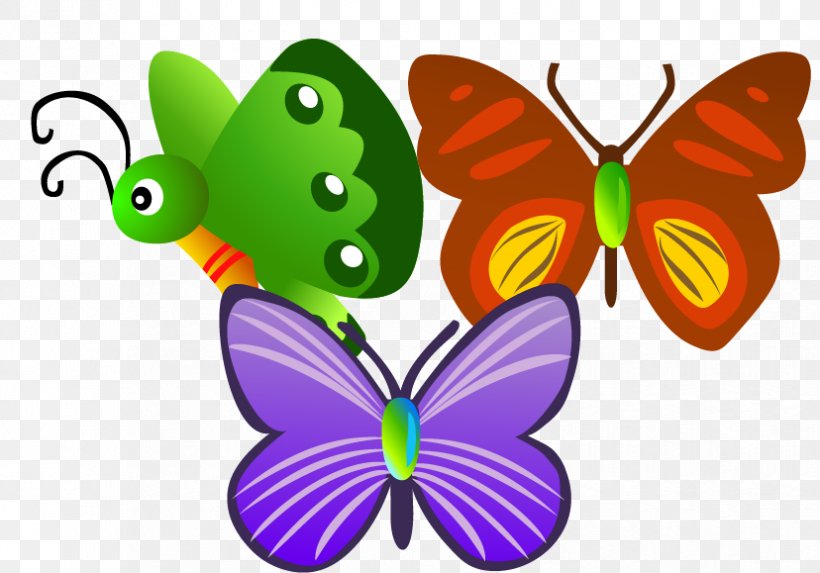 Butterfly Insect Cartoon Clip Art, PNG, 828x579px, Butterfly, Brush Footed Butterfly, Butterflies And Moths, Cartoon, Cdr Download Free