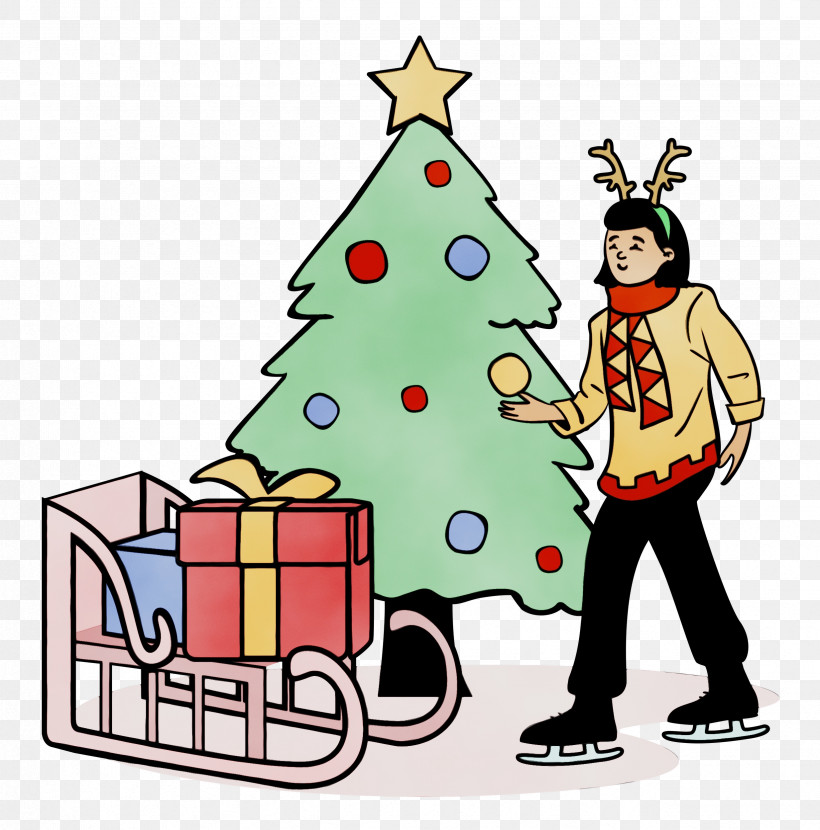 Christmas Tree, PNG, 2467x2500px, Christmas, Bauble, Cartoon, Character, Christmas Day Download Free