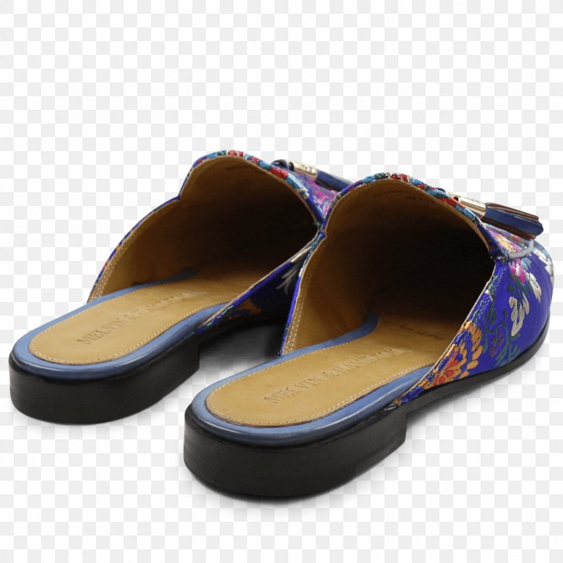 Electric Blue Slipper Slip-on Shoe, PNG, 1024x1024px, Blue, Electric Blue, Footwear, Gold, Metal Download Free