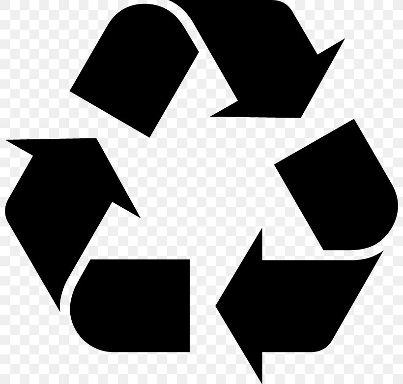 Recycling Symbol Clip Art, PNG, 800x780px, Recycling Symbol, Black, Black And White, Brand, Logo Download Free