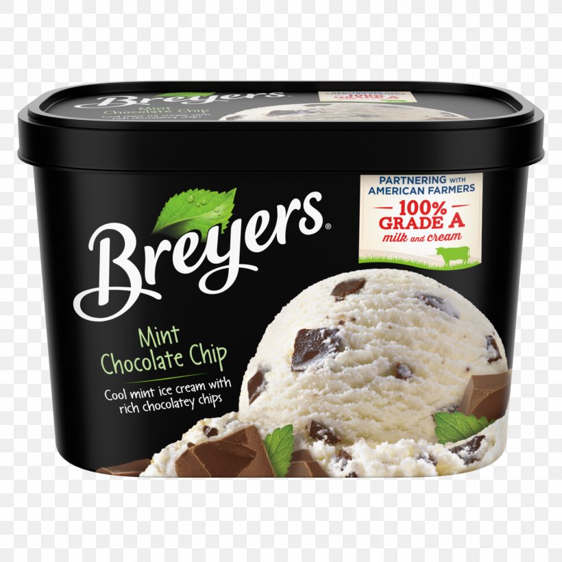 Ice Cream Mint Chocolate Chip Breyers, PNG, 1500x1500px, Ice Cream, Biscuits, Breyers, Chocolate, Chocolate Chip Download Free