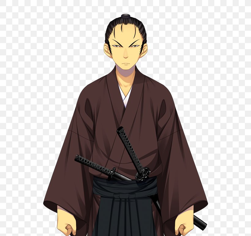 Bakumatsu Robe Person Visual Novel Database Character, PNG, 580x768px, Watercolor, Cartoon, Flower, Frame, Heart Download Free