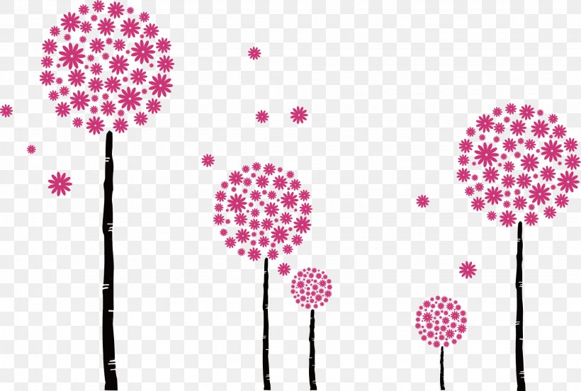 Dandelion Painting, PNG, 1950x1314px, Dandelion, Animation, Cartoon, Grey, Magenta Download Free