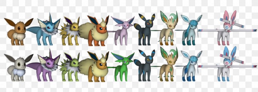 Pokémon X And Y Eevee Umbreon Jolteon Espeon, PNG, 1024x366px, Eevee, Animal Figure, Art, Espeon, Evolution Download Free