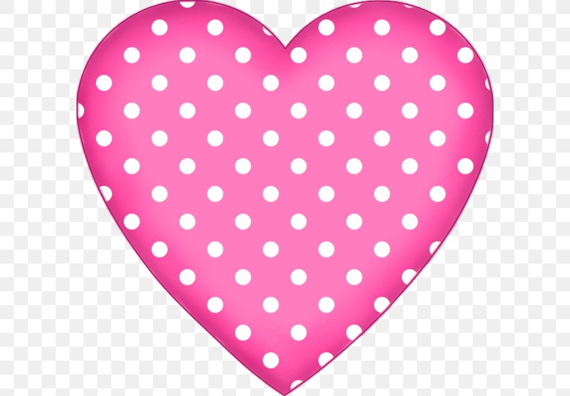 Heart Polka Dot Royalty-free Clip Art, PNG, 600x571px, Heart, Color, Drawing, Free, Magenta Download Free