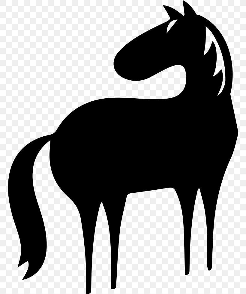 Horse Silhouette Cartoon, PNG, 768x981px, Horse, Black, Black And White, Carnivoran, Cartoon Download Free