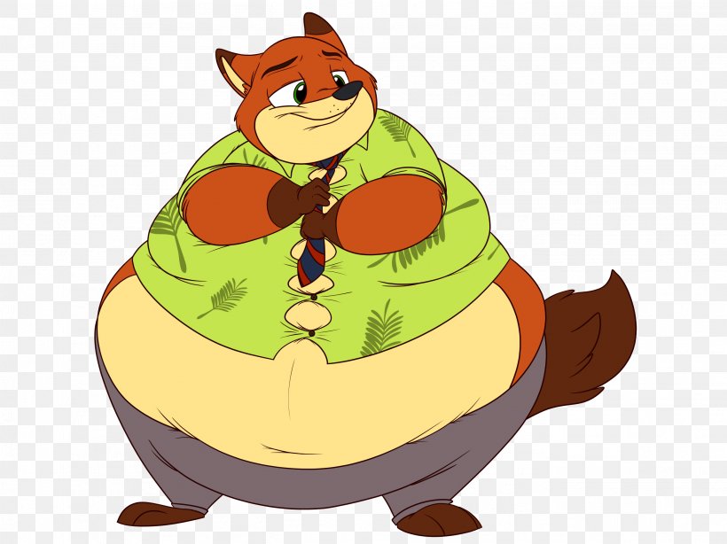 Nick Wilde Adipose Tissue Fox Weight Gain Abdominal Obesity, PNG, 2732x2048px, Nick Wilde, Abdominal Obesity, Adipose Tissue, Art, Cartoon Download Free