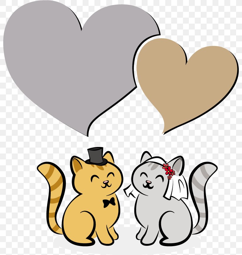 Cat Wedding Marriage Clip Art, PNG, 800x864px, Watercolor, Cartoon, Flower, Frame, Heart Download Free