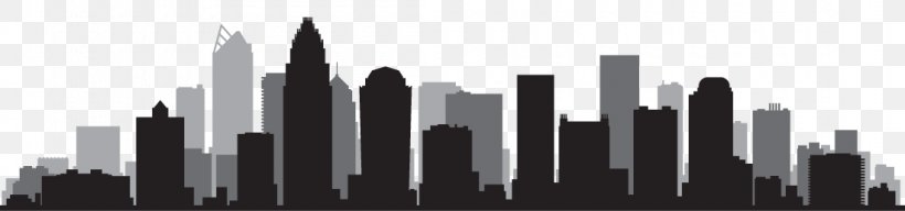 Charlotte Skyline Royalty-free, PNG, 1100x258px, Royaltyfree, Black And White, Building, Charlotte, City Download Free