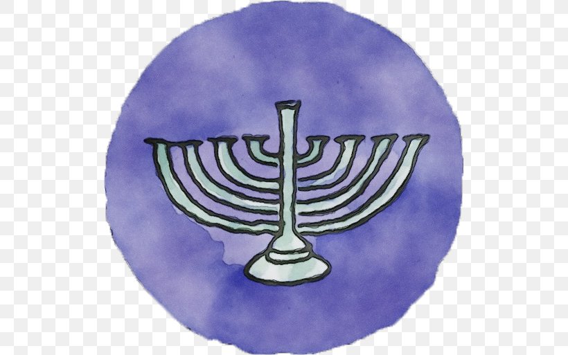 Hanukkah, PNG, 520x513px, Watercolor, Candle Holder, Hanukkah, Holiday, Menorah Download Free