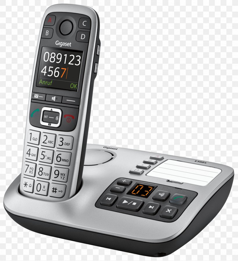 Cordless Telephone Gigaset Communications Digital Enhanced Cordless Telecommunications Gigaset E550A MET Antwoordapparaat, PNG, 2728x3000px, Cordless Telephone, Answering Machine, Answering Machines, Caller Id, Cellular Network Download Free